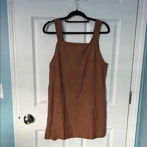 Women's Corduroy Jumper Dress Tan | Corduroy Dress | Jumper Dress | Mini Dress